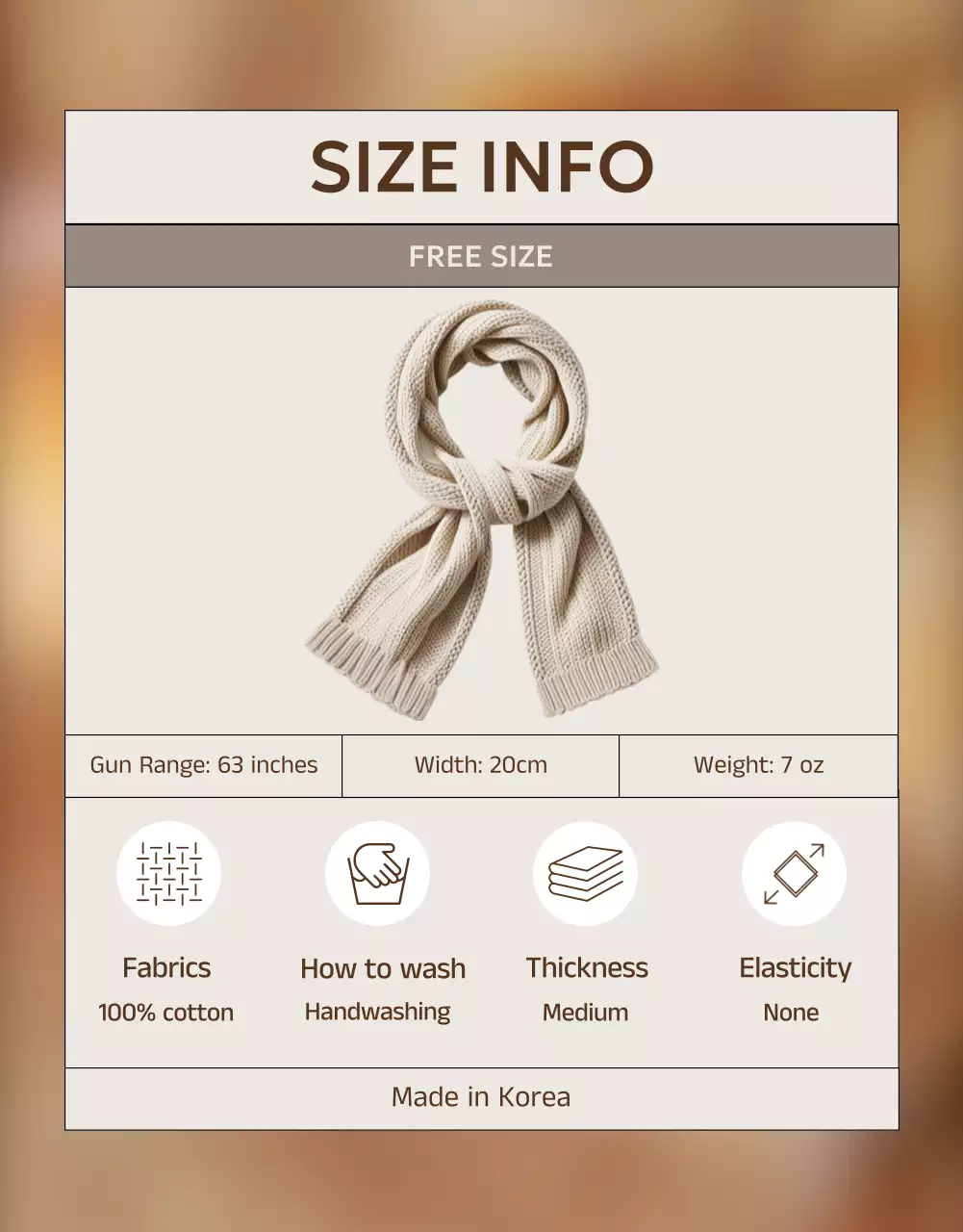 Beige Modern Scarf Advertisement Poster