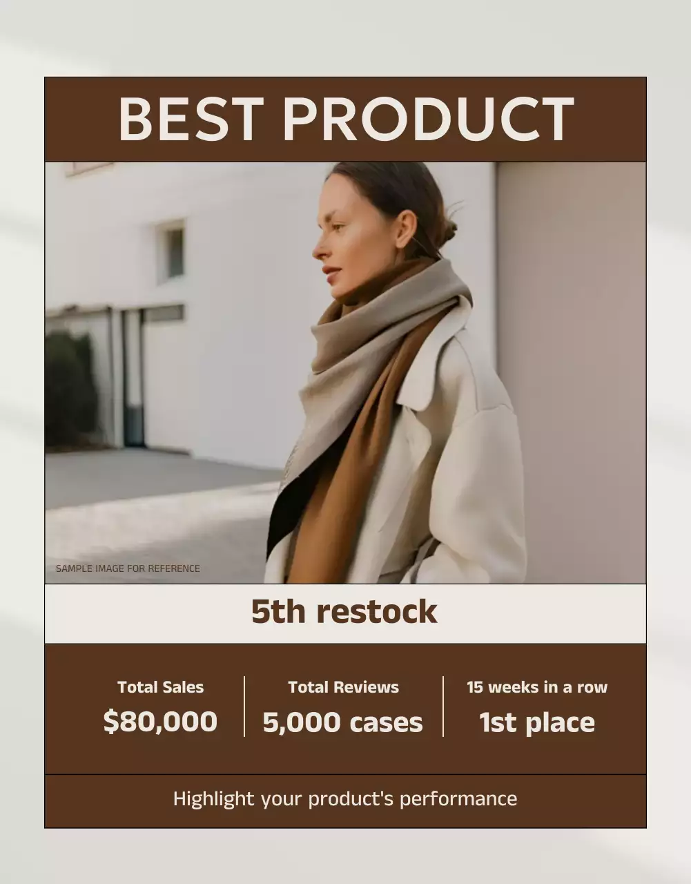 Beige Modern Scarf Advertisement Poster