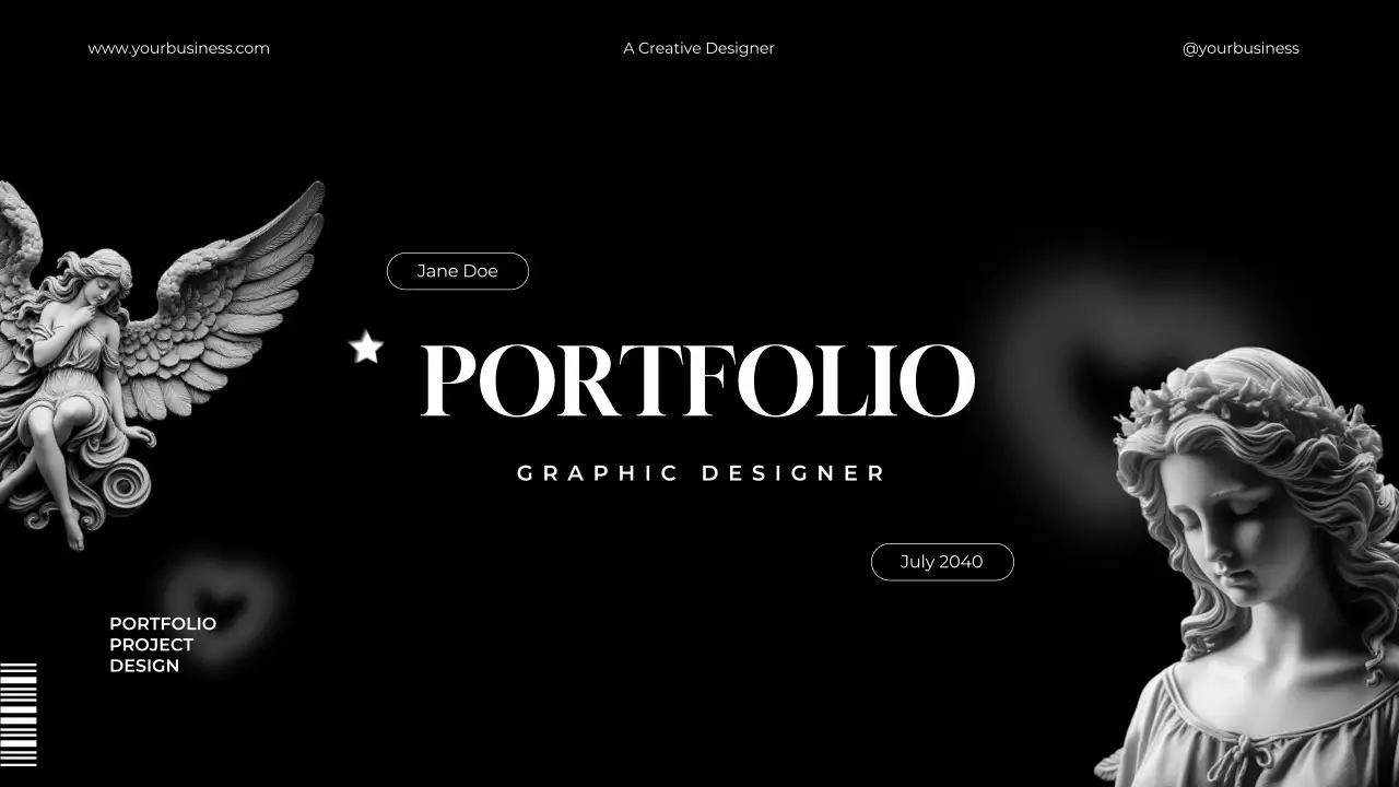 Black Elegant Portfolio Resume Presentation