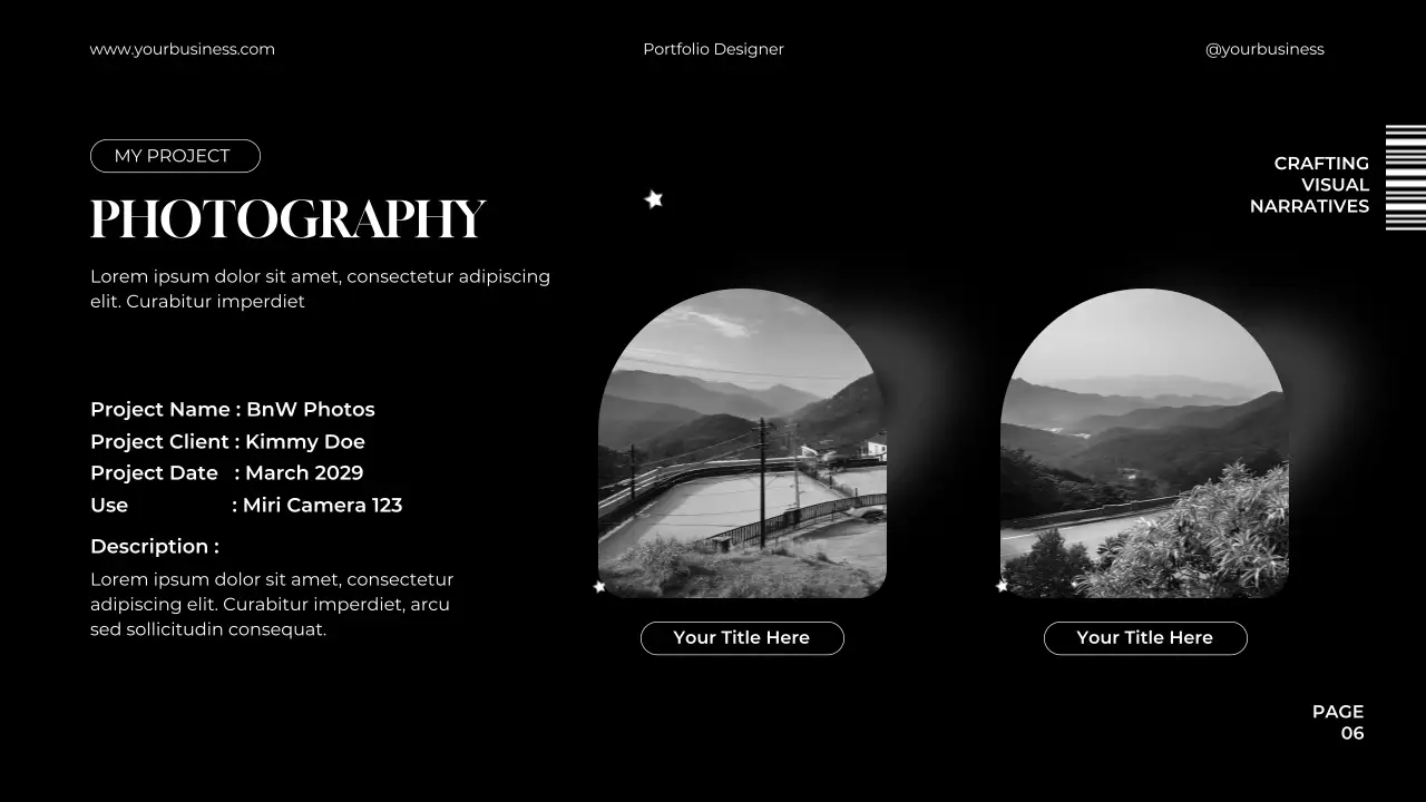 Black Elegant Portfolio Resume Presentation