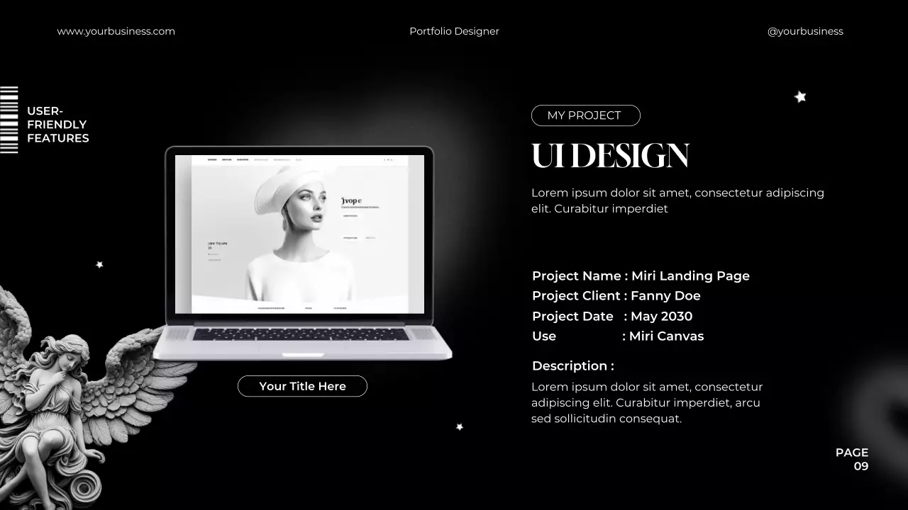 Black Elegant Portfolio Resume Presentation