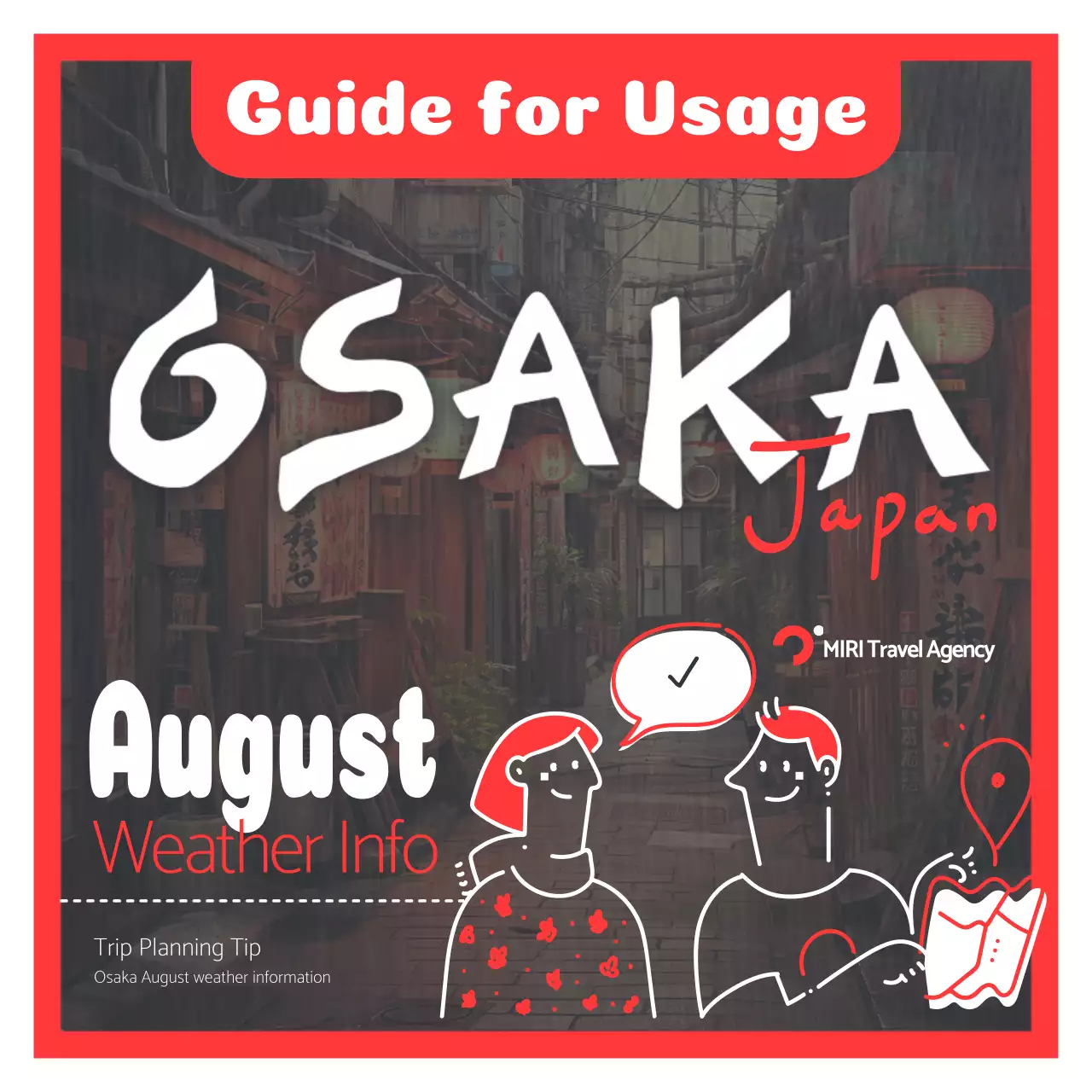 Red Traditional Travel Guide Instagram Carousel