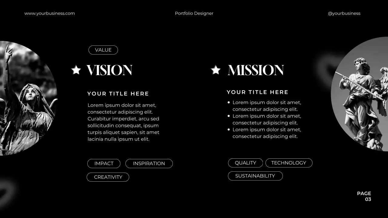 Black Elegant Portfolio Resume Presentation