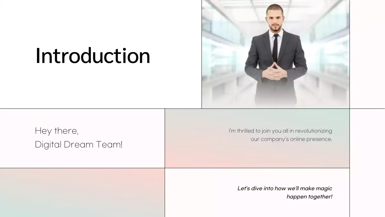 Beige Modern Marketing Announcement Presentation