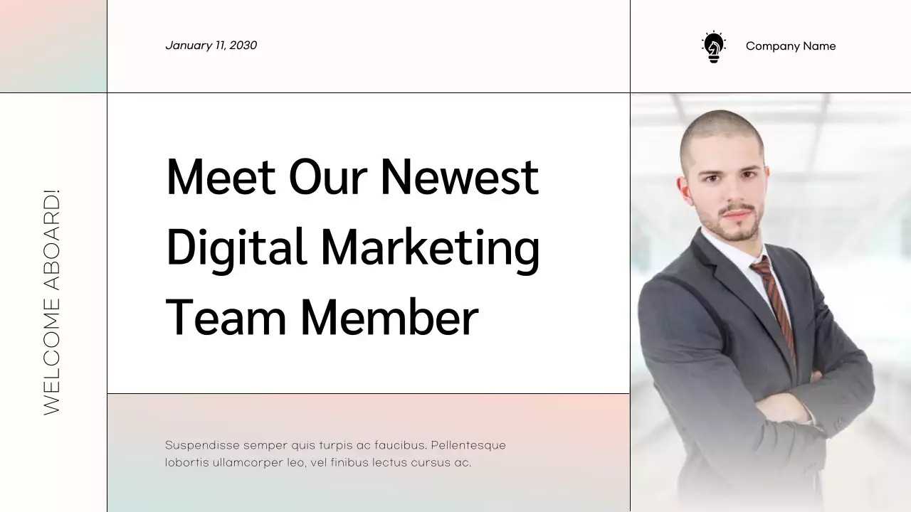 Beige Modern Marketing Announcement Presentation