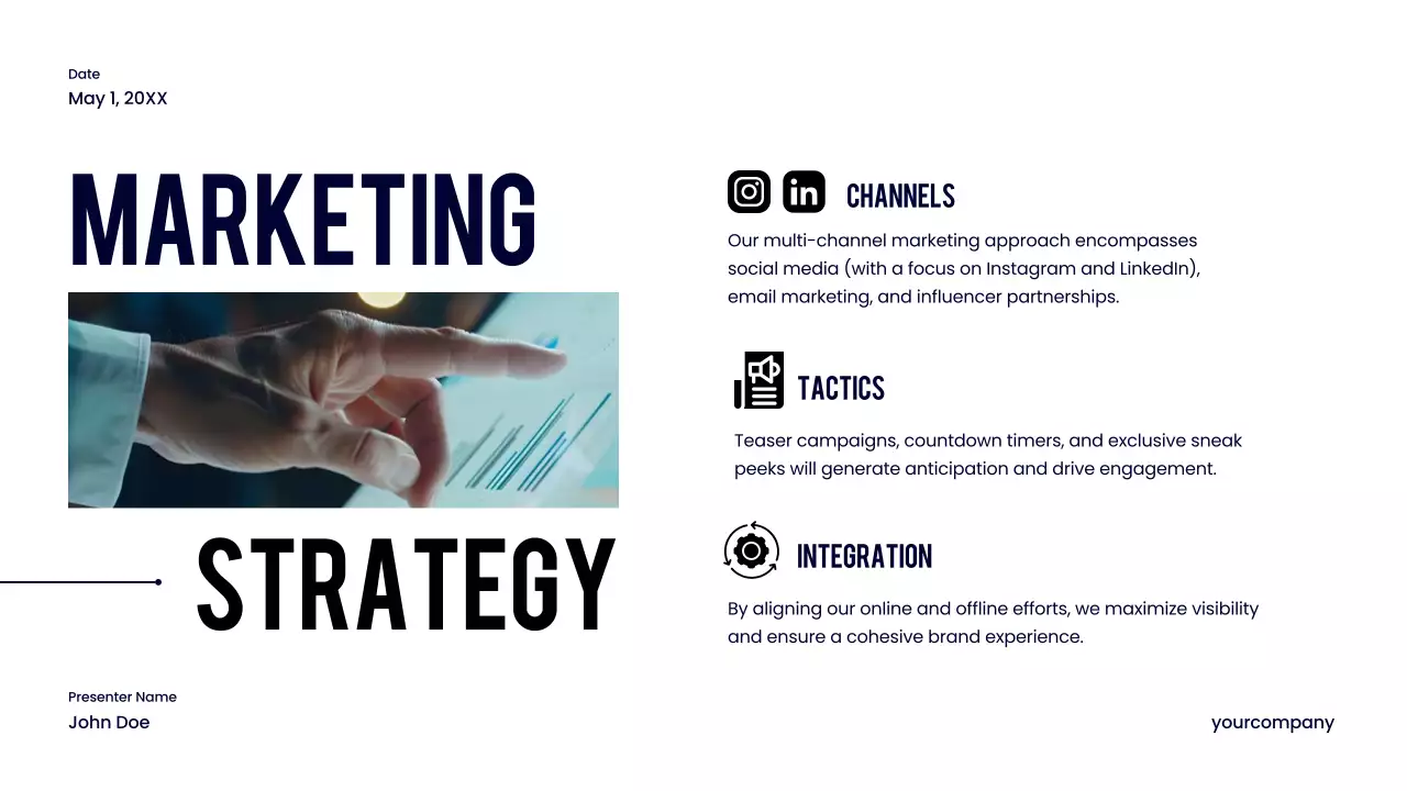 Navy Modern Product Launch Presentation