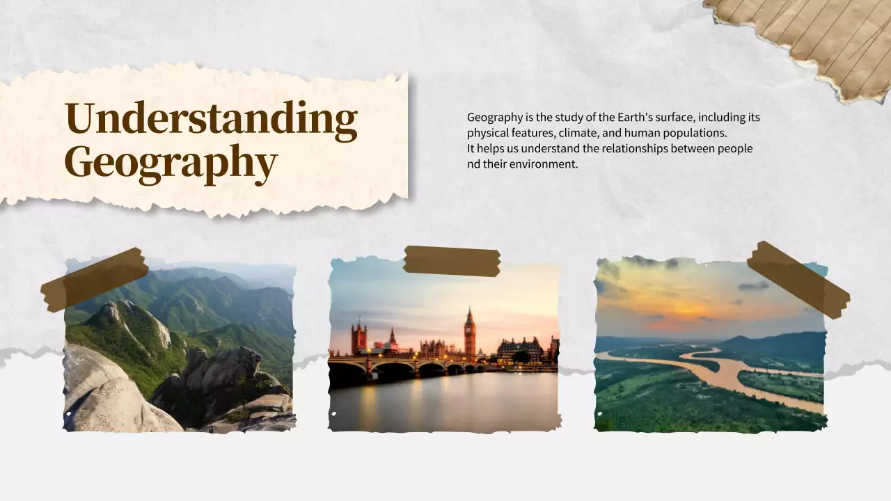 Beige Vintage Geography Class Presentation