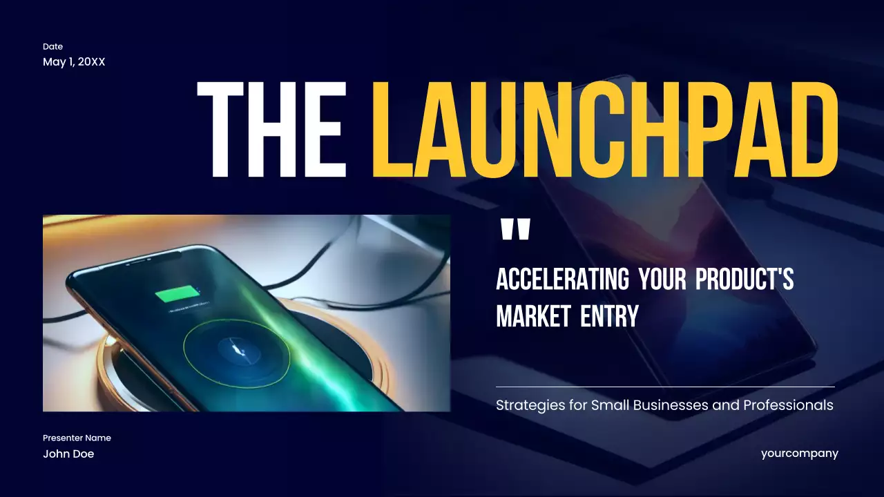 Navy Modern Product Launch Presentation