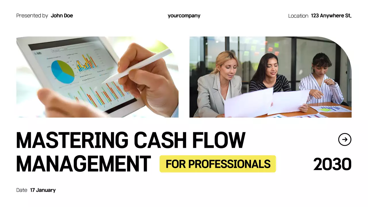 Yellow Professional Cash Flow Guide Presentation
