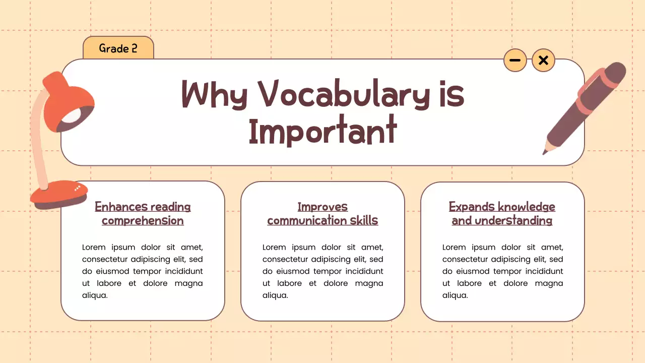 Beige Playful Vocabulary Guide Presentation