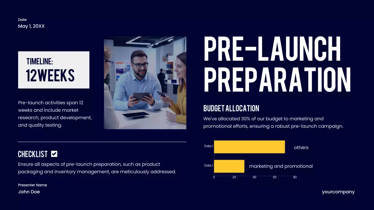 Navy Modern Product Launch Presentation