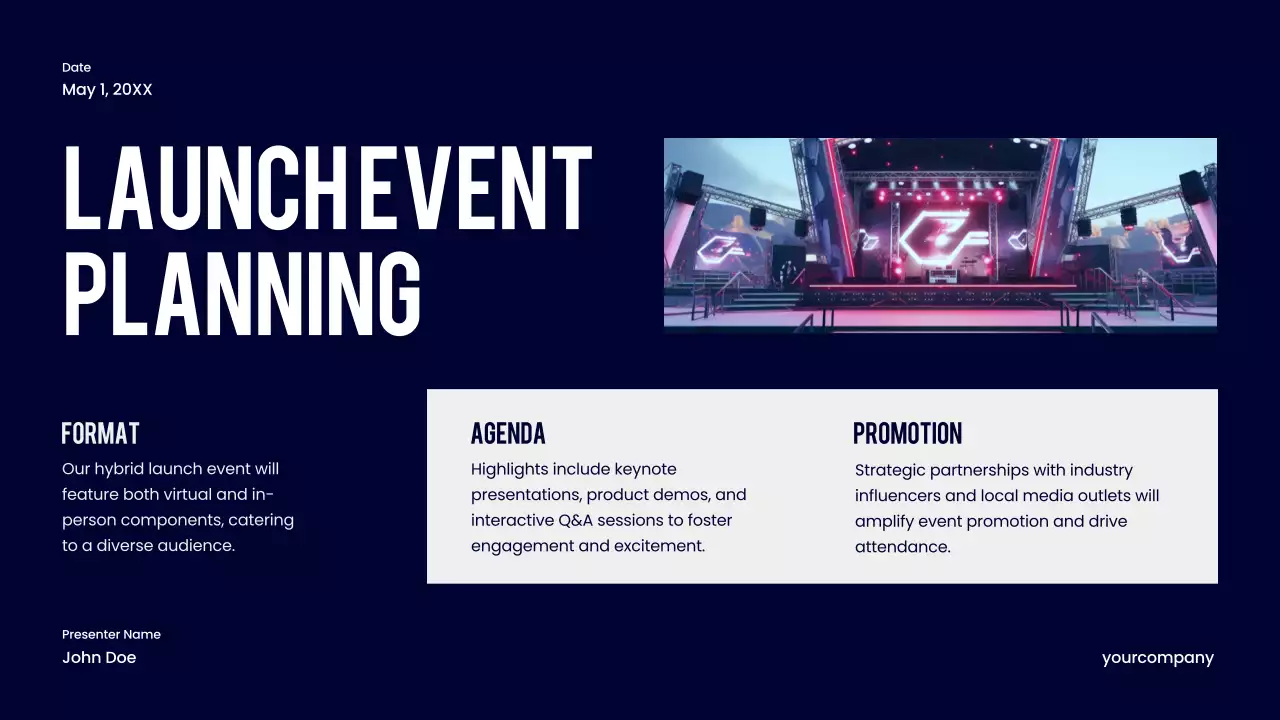 Navy Modern Product Launch Presentation