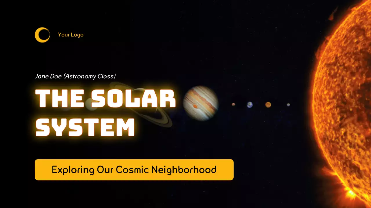 Black Modern Solar System Course Presentation