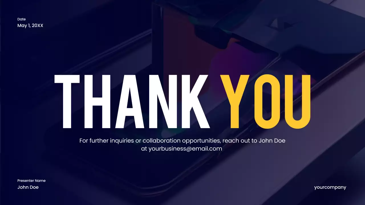 Navy Modern Product Launch Presentation