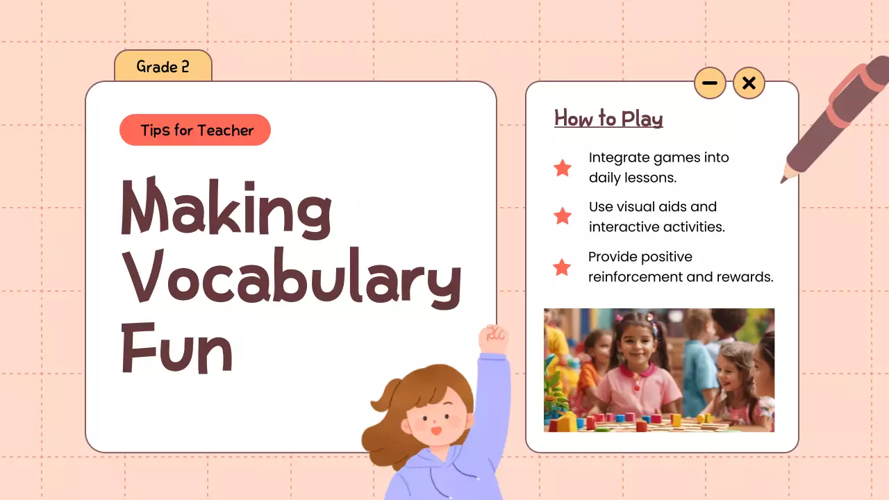 Beige Playful Vocabulary Guide Presentation