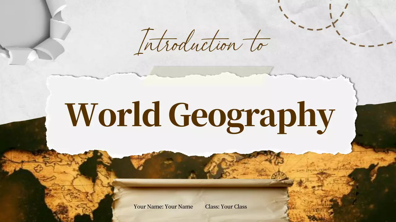 Beige Vintage Geography Class Presentation