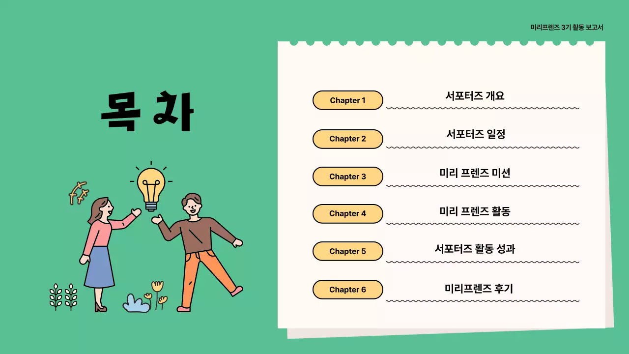  초록과 노랑의 키치한 서포터즈 활동 보고서