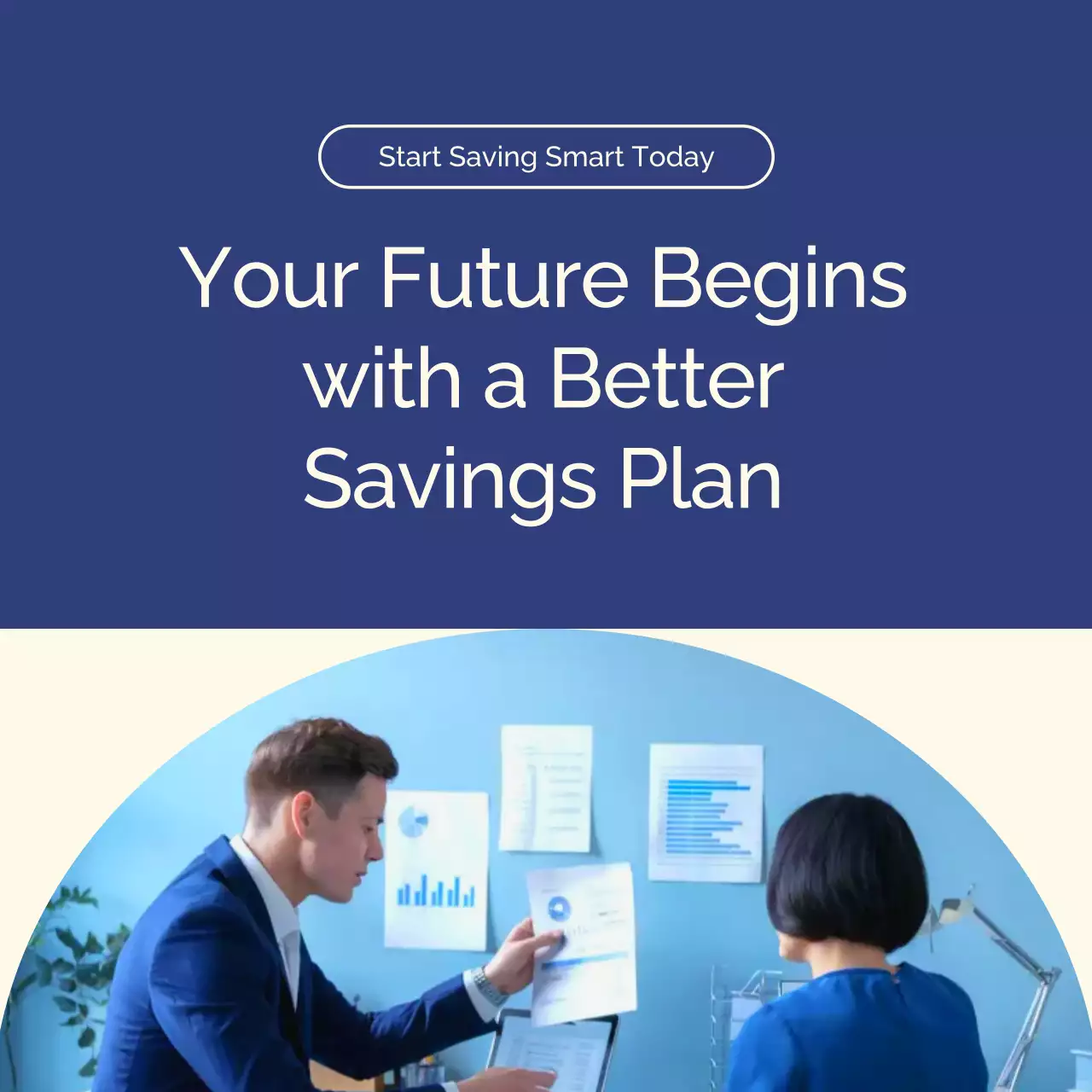 Blue Professional Finance Promotion Carousel