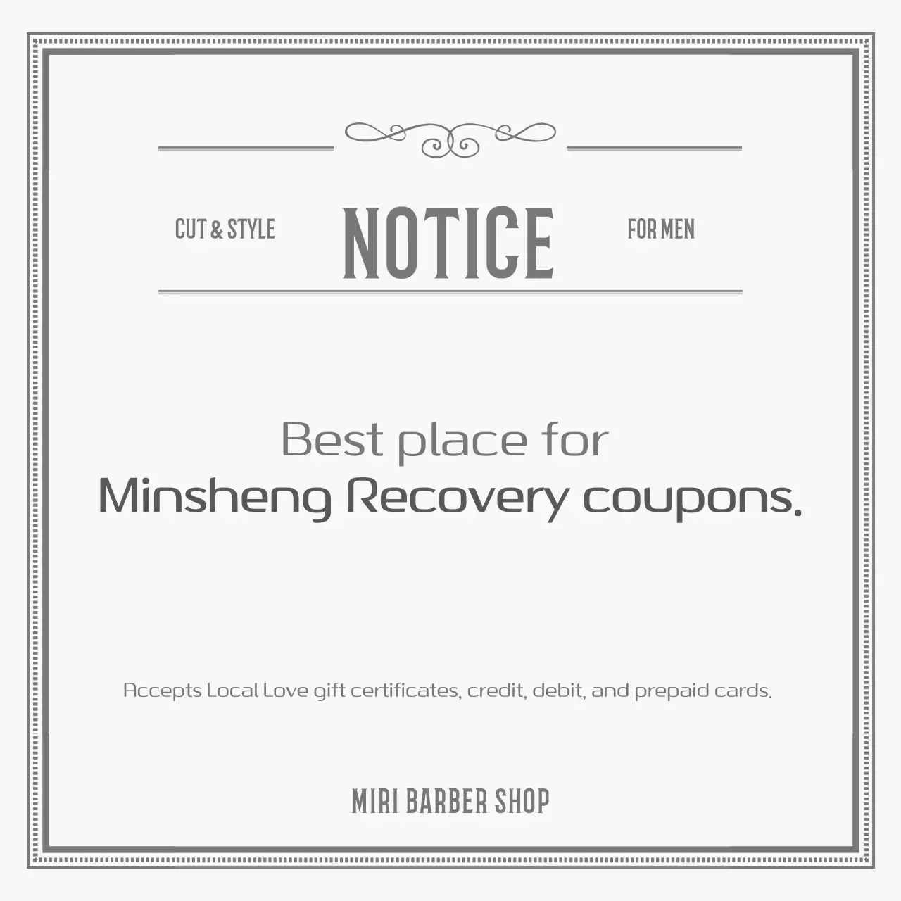 Aviso da loja Gray Classic