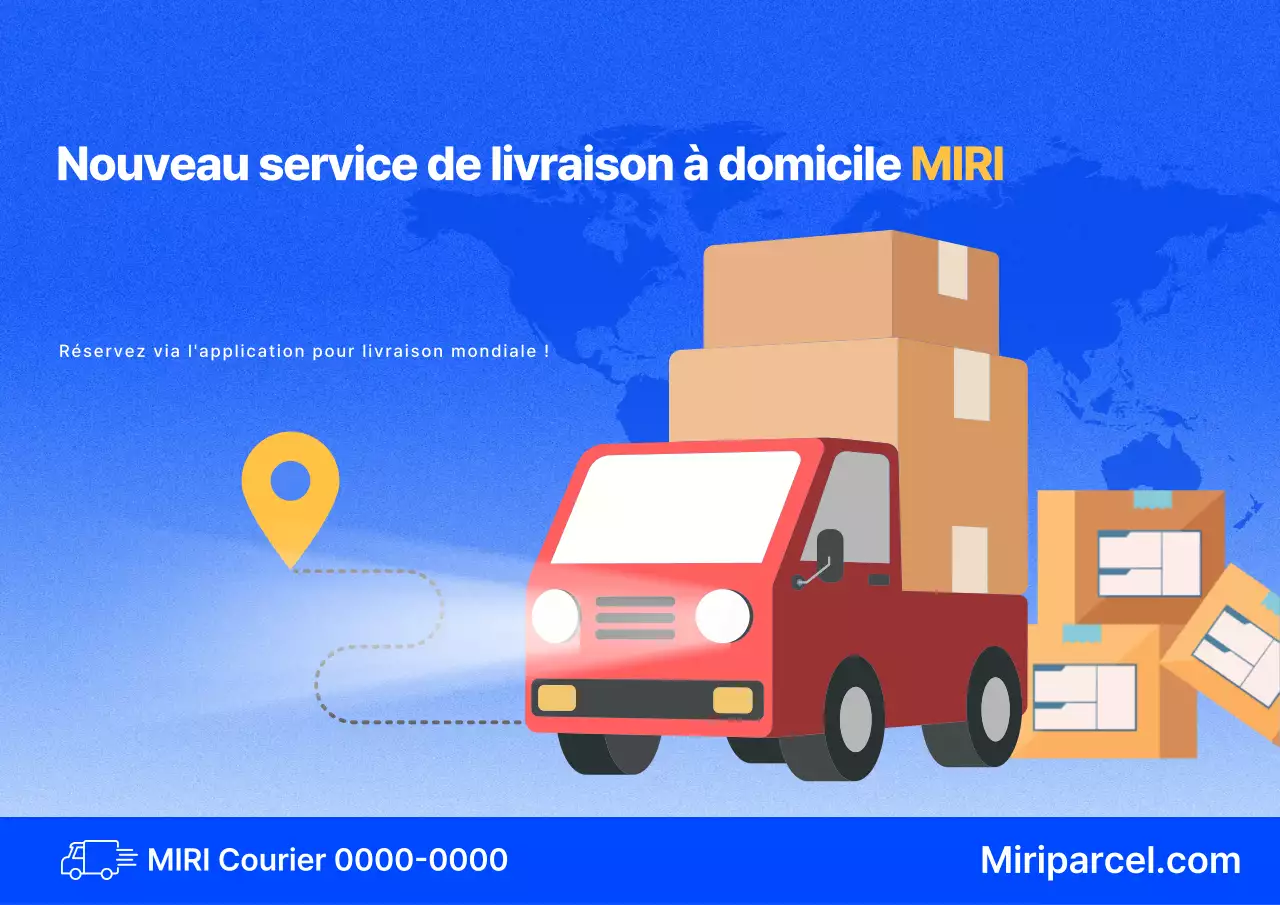Promotion du service de messagerie moderne bleu