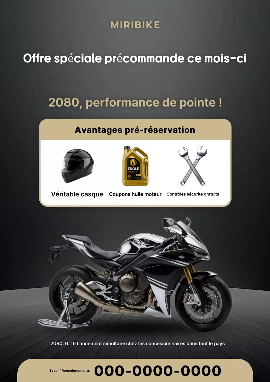Promotion de motos modernes noires