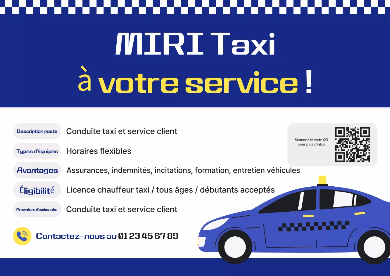 Avis de recrutement Blue Modern