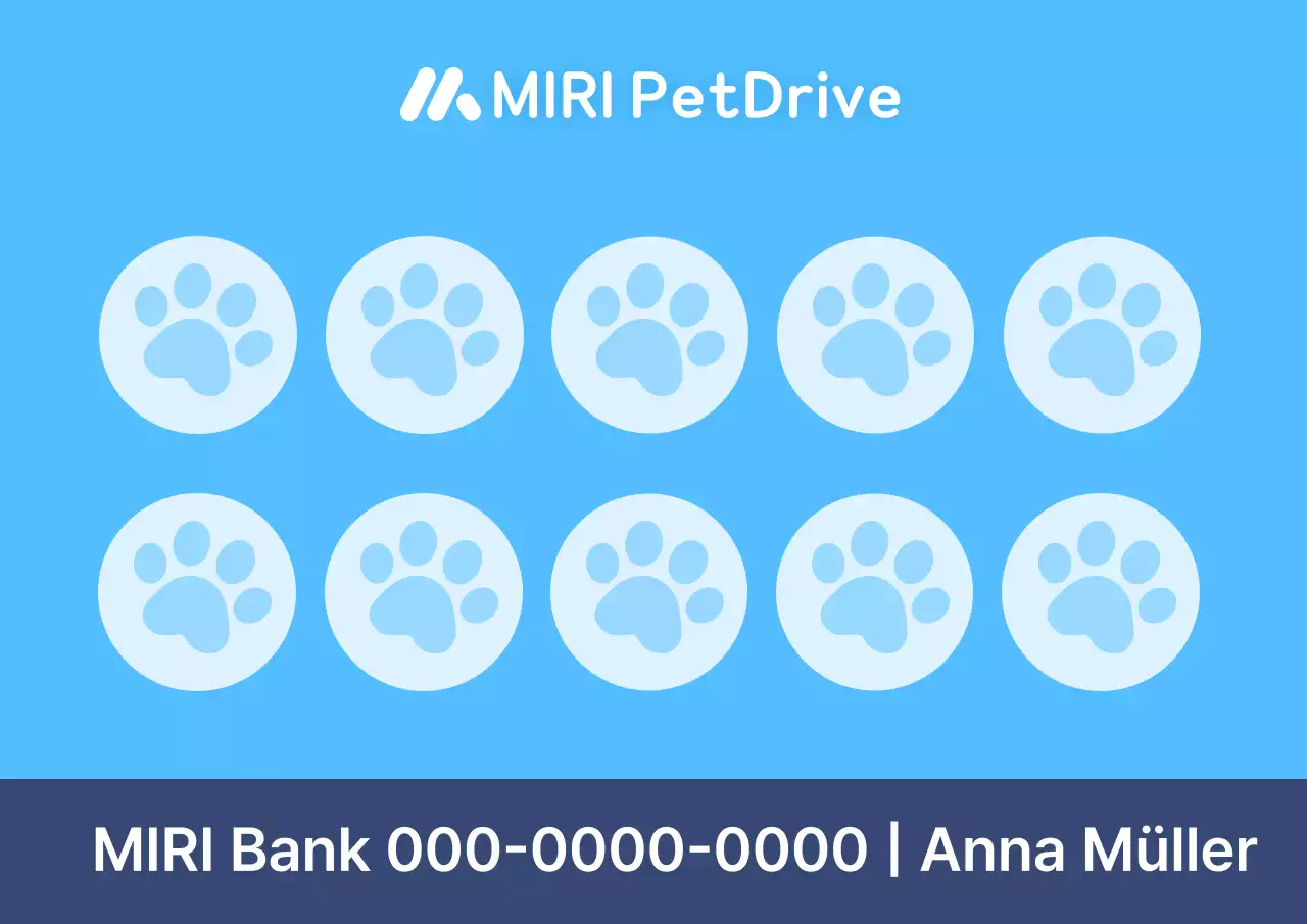 Himmelblaue süße Haustieranzeige