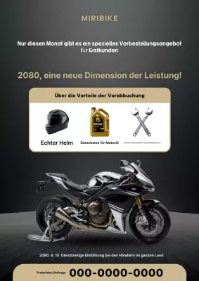 Schwarzes modernes Motorrad-Angebot