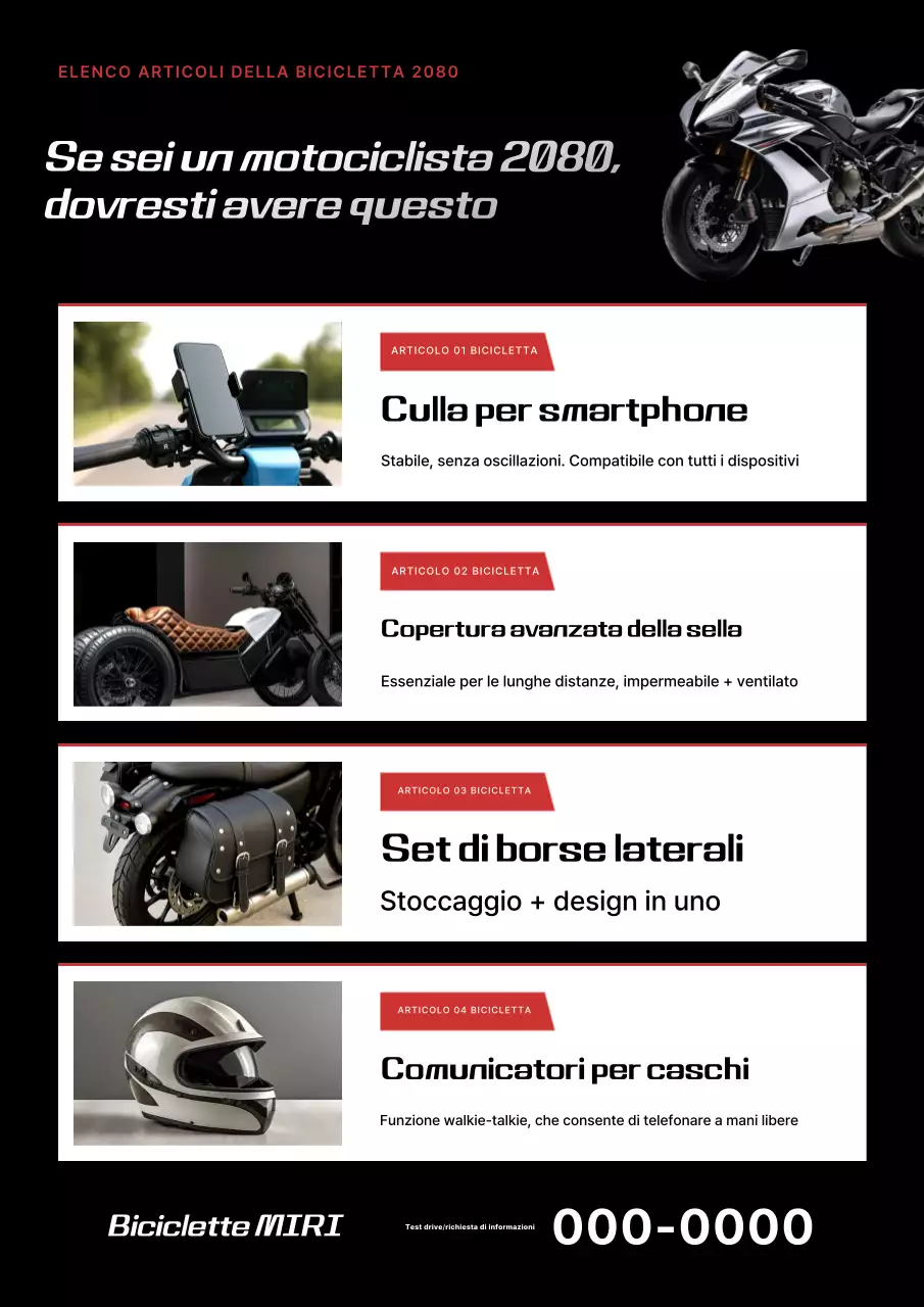 Pubblicità di bicicletta moderna nera