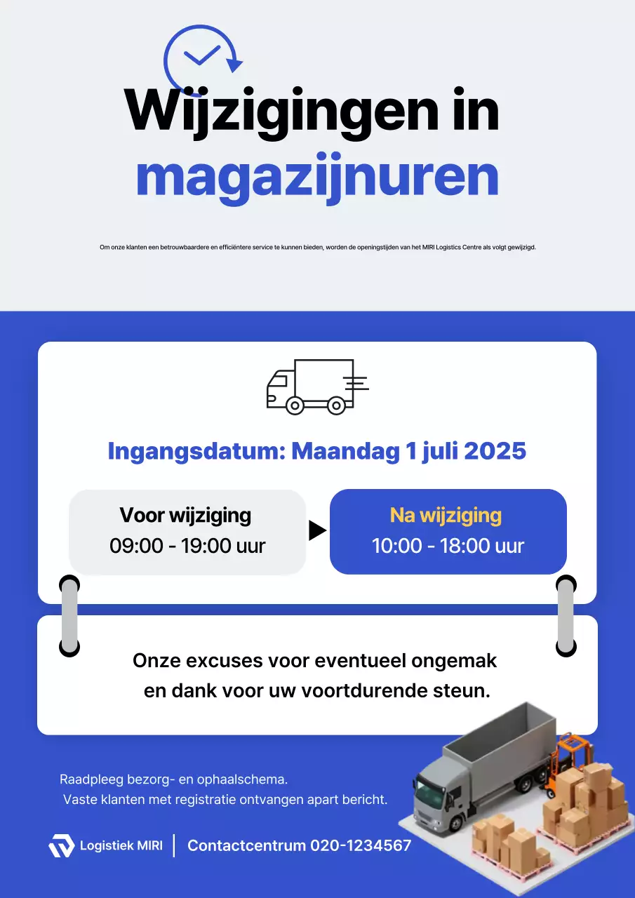 Kennisgeving Blue Clean Logistics Center