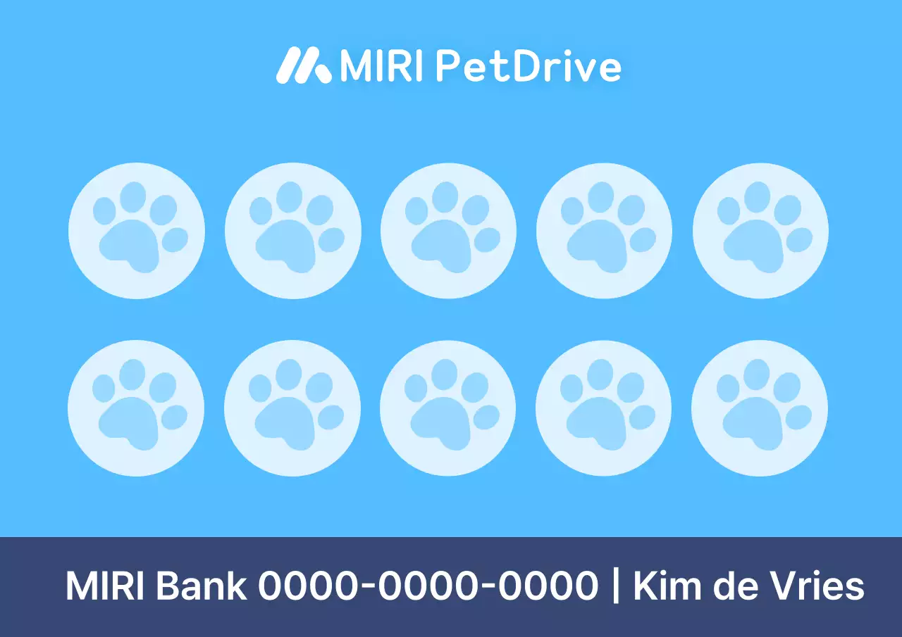 Advertentie voor schattige huisdieren in hemelsblauw