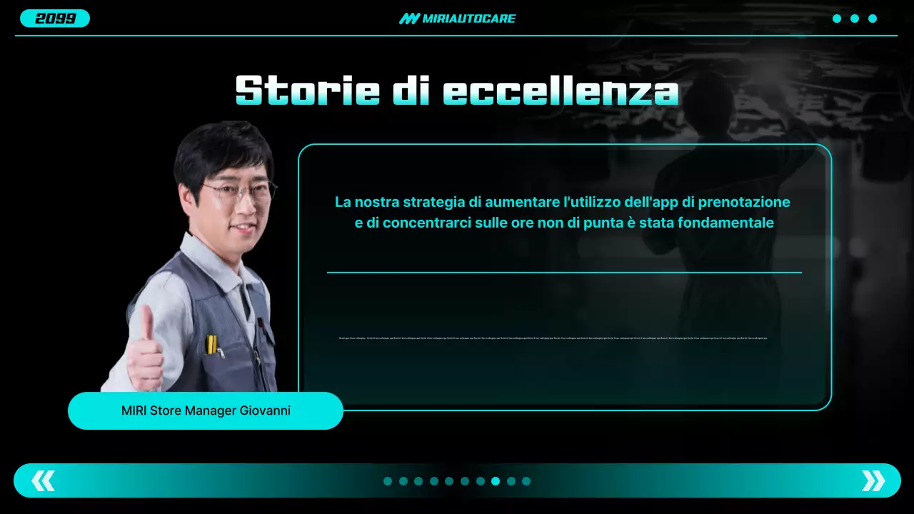 Rapporto sulle auto moderne al neon