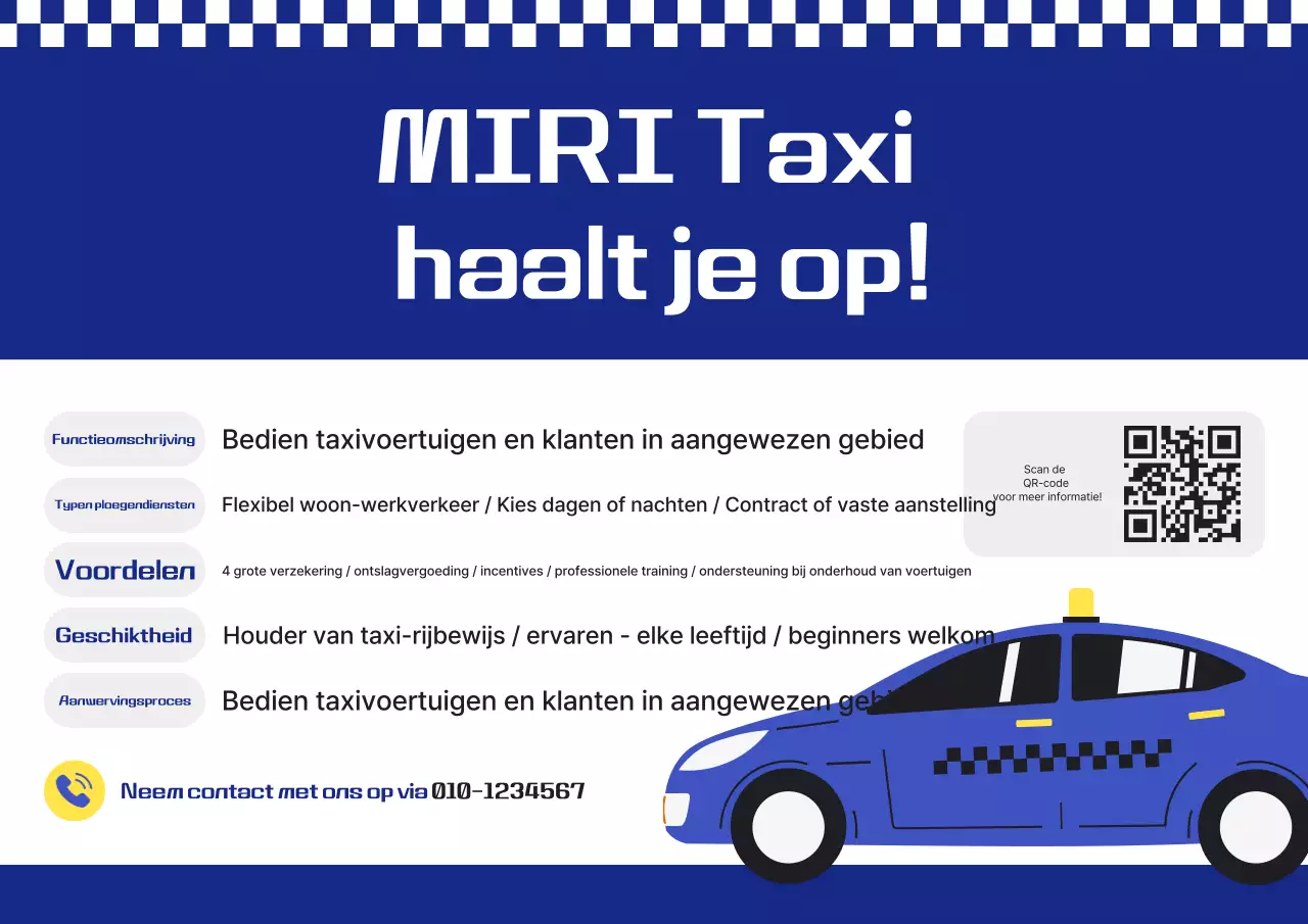 Blue Modern Wervingsbericht