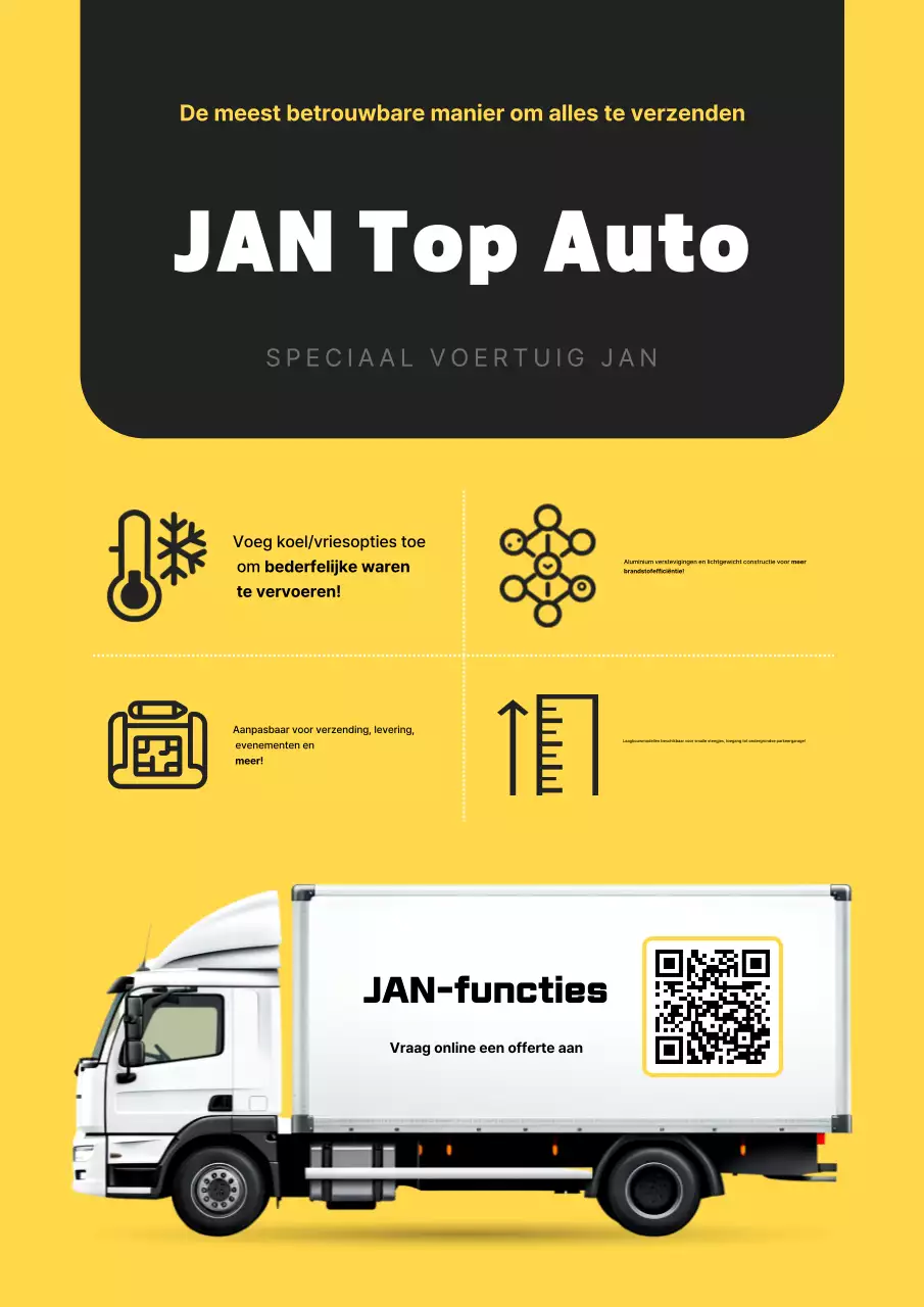 Gele moderne logistieke advertentie