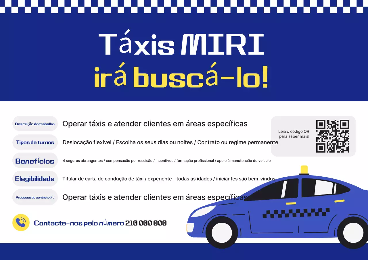 Aviso de recrutamento da Blue Modern