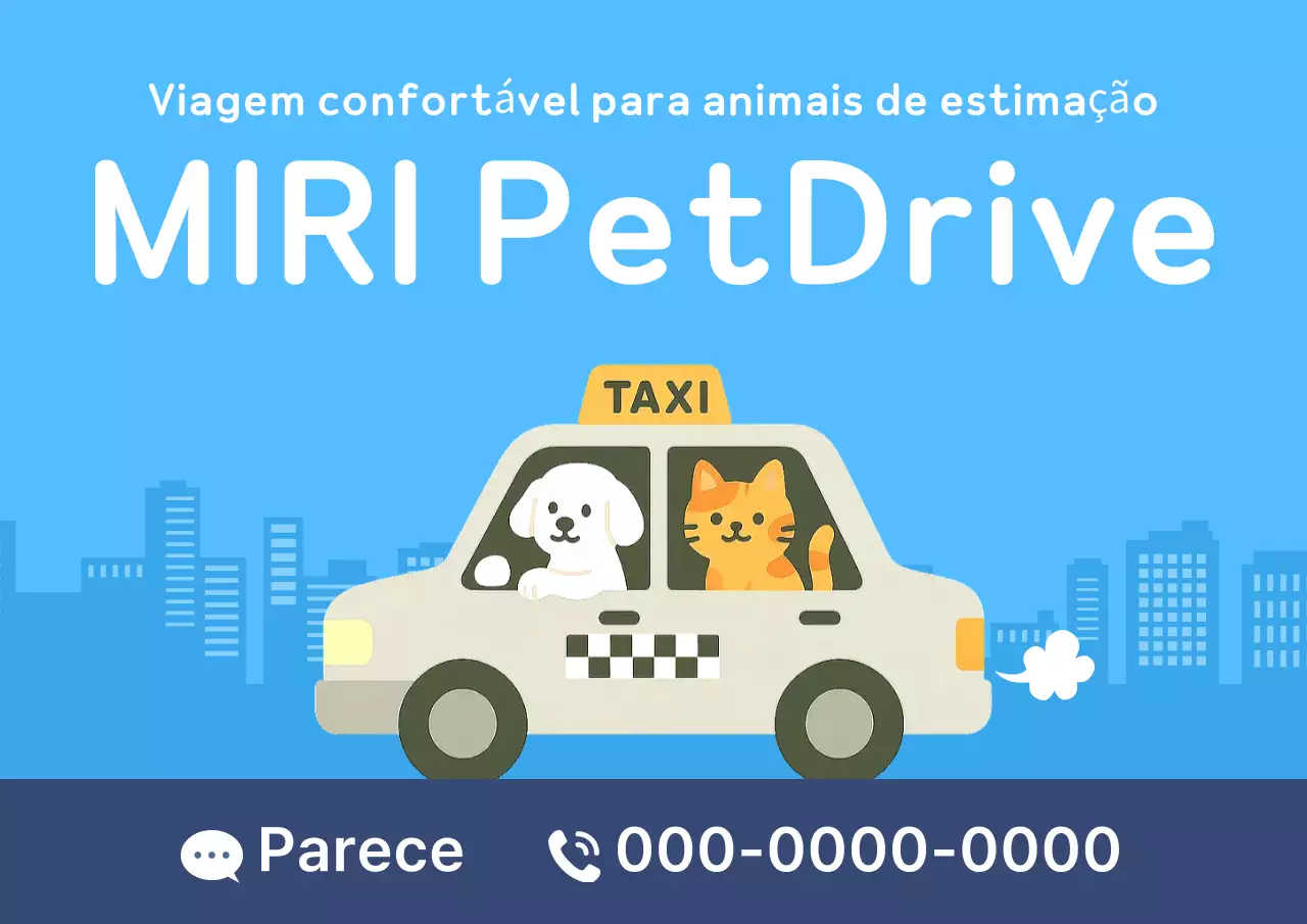 Anúncio de animal de estimação fofo azul-celeste