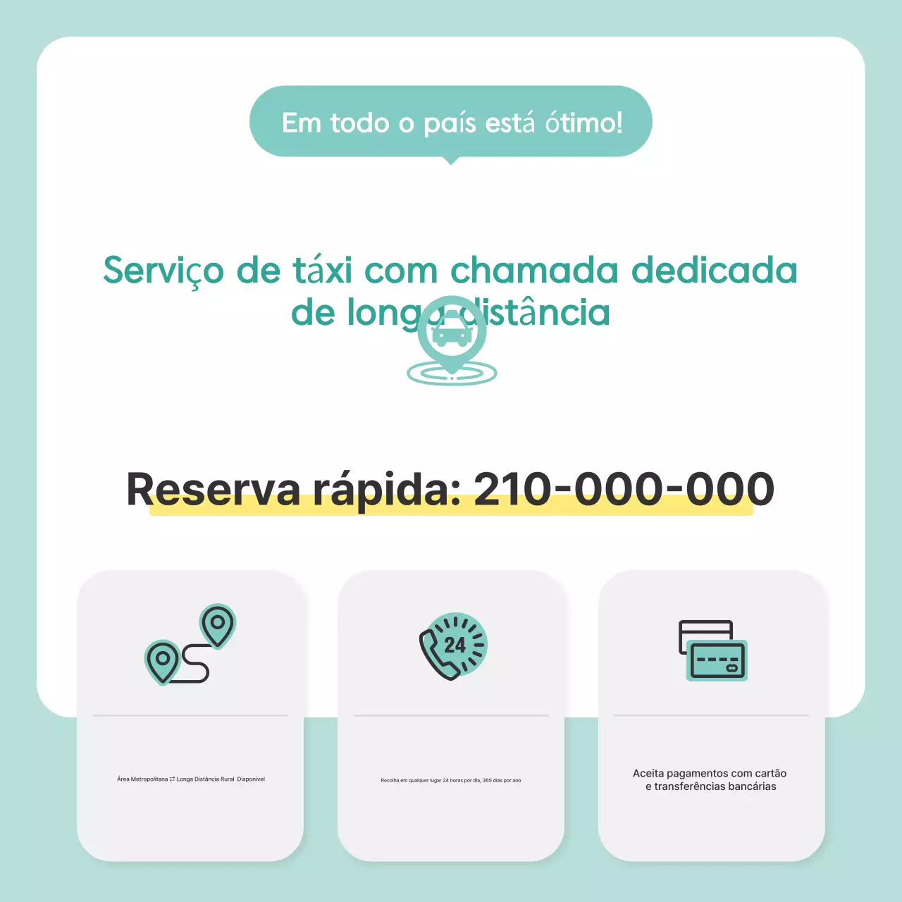 Guia de serviço de táxi simples da Mint
