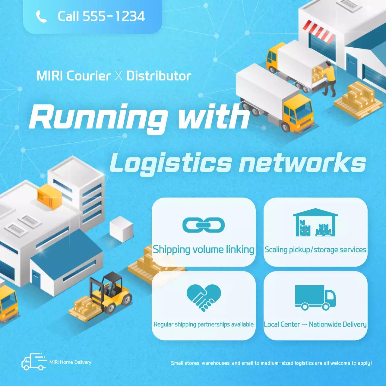 Quảng cáo Sky Blue Modern Logistics