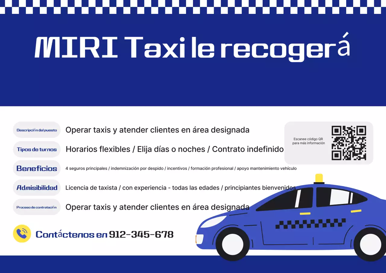 Aviso de contratación de Blue Modern