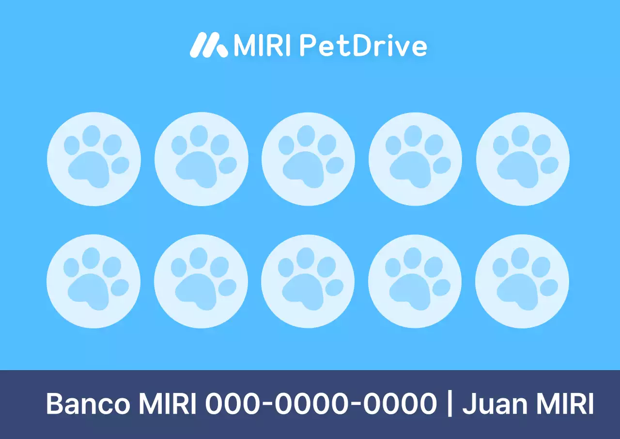 Anuncio de linda mascota de color azul cielo