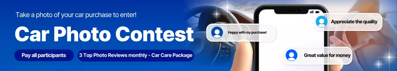 Evento de acessórios para carros modernos azuis