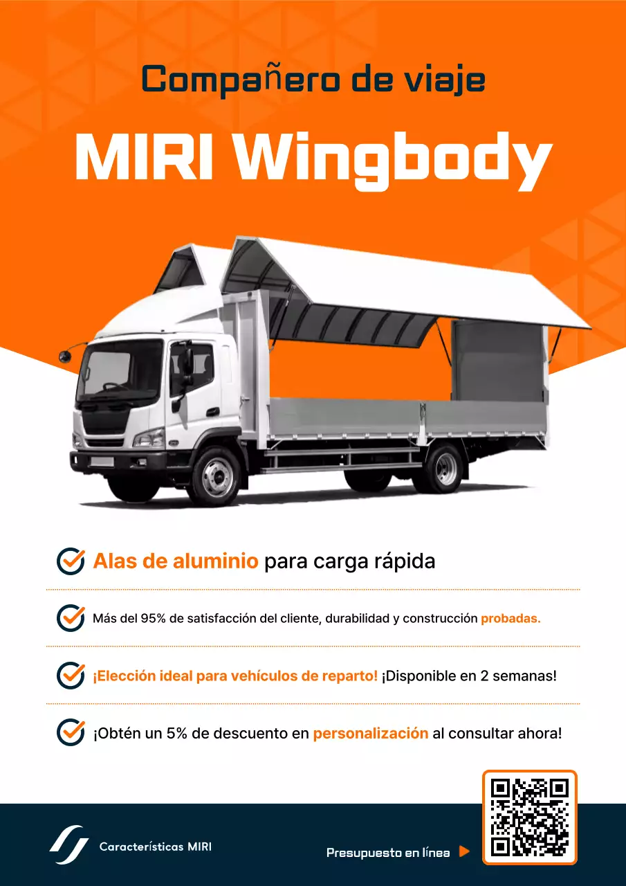 Anuncio de transporte moderno de Orange