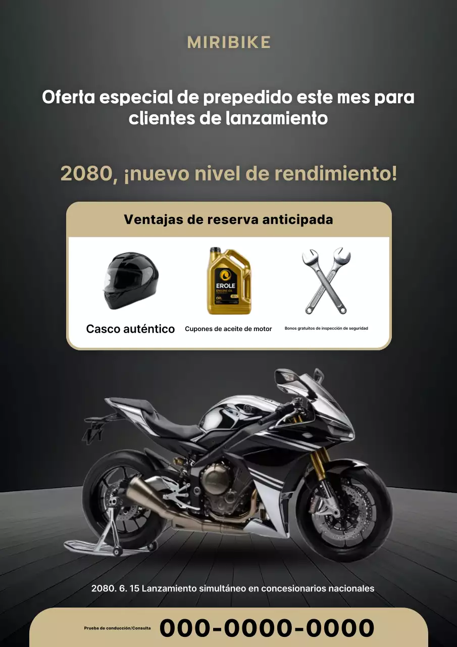 Promoción de motocicletas modernas negras