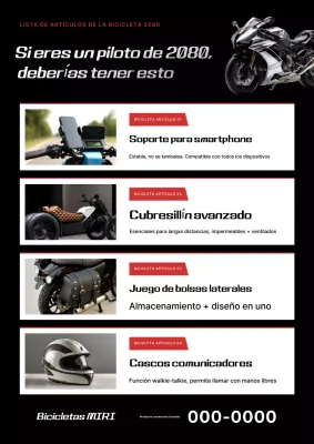 Anuncio de bicicleta moderna negra