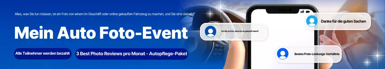 Blaues Event für moderne Autozubehöre