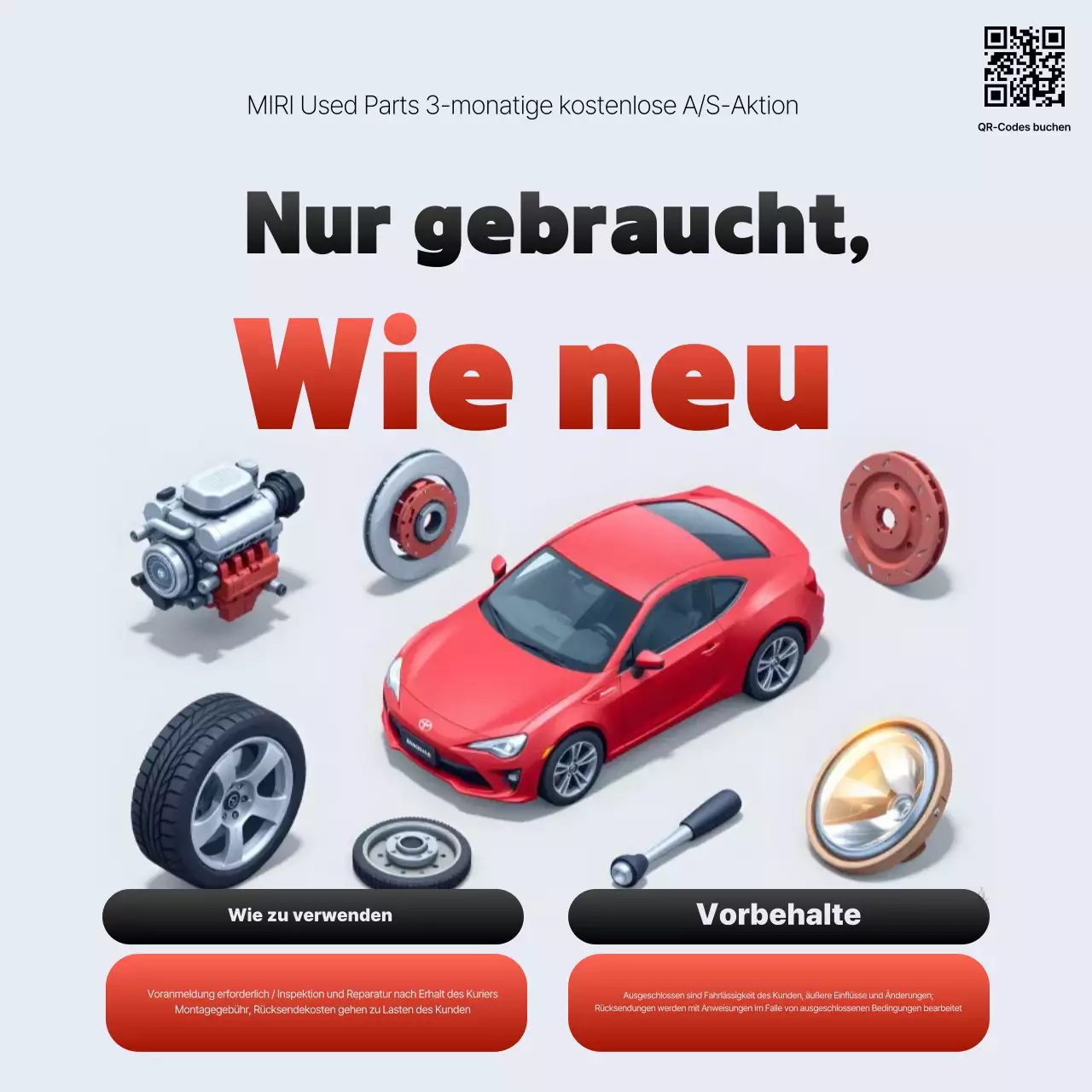 Rotes modernes Auto-Event