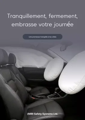 Publicité moderne sur la sécurité grise