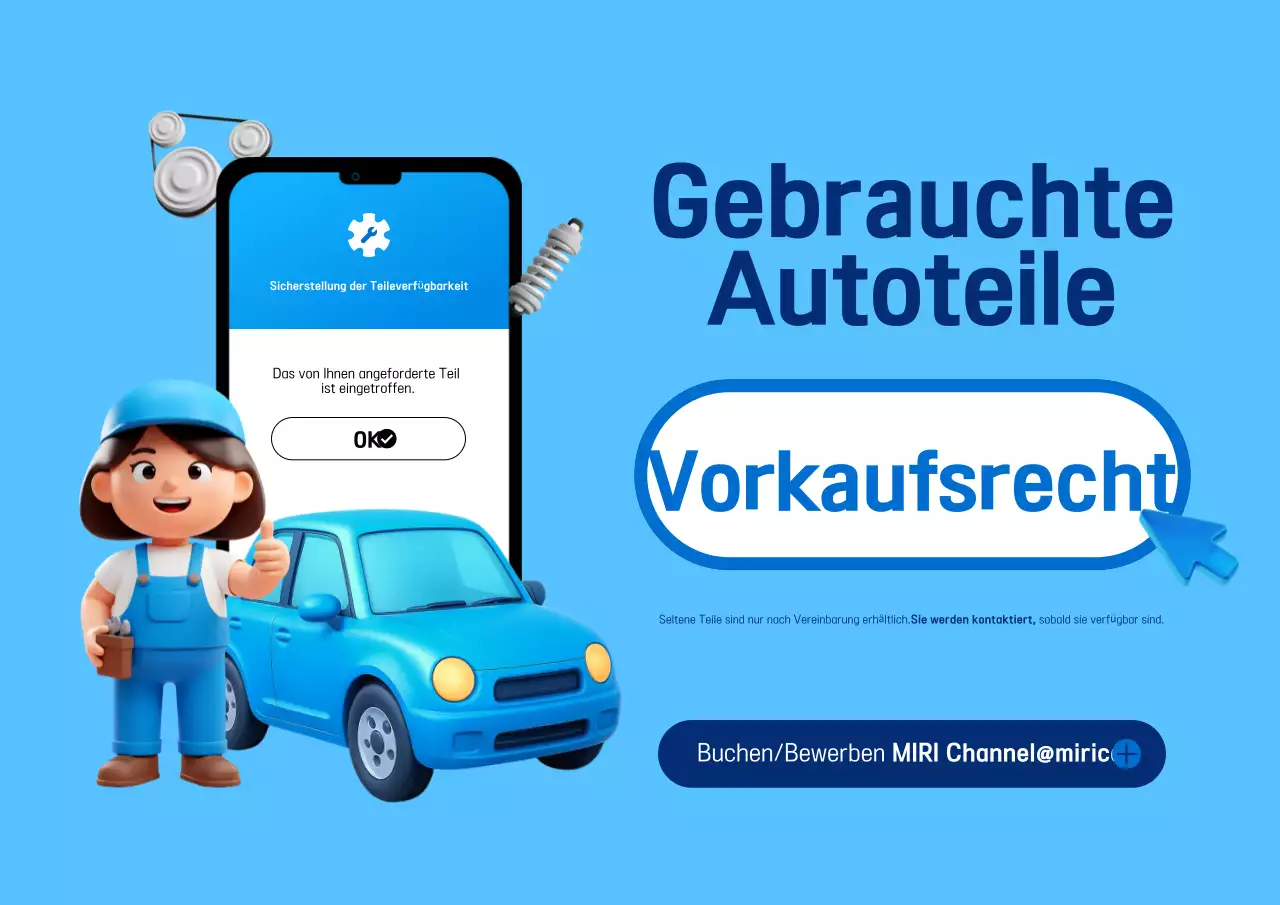 Blaue einfache Autowerbung