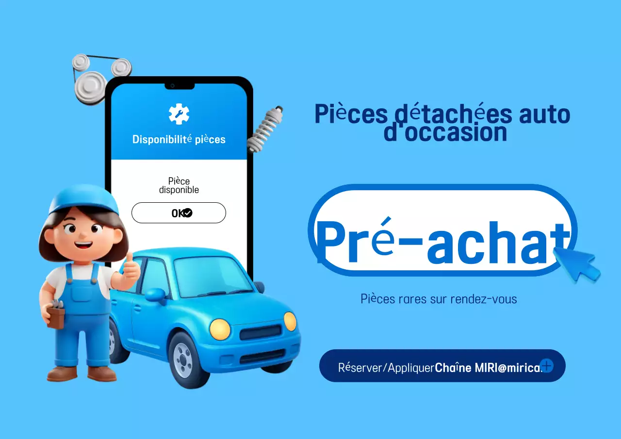 Publicité pour une voiture bleue simple