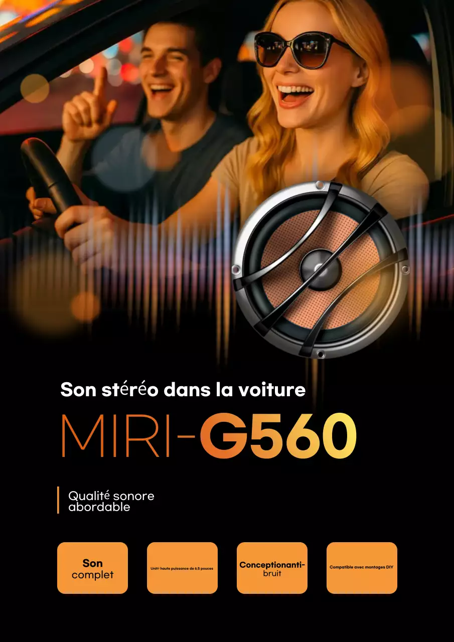 Publicité pour une voiture moderne orange